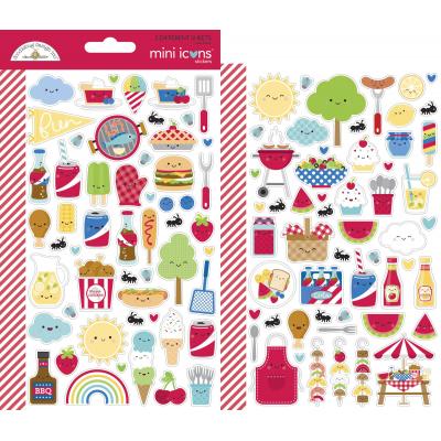 Doodlebug Bar-B-Cute Sticker - Mini Icons